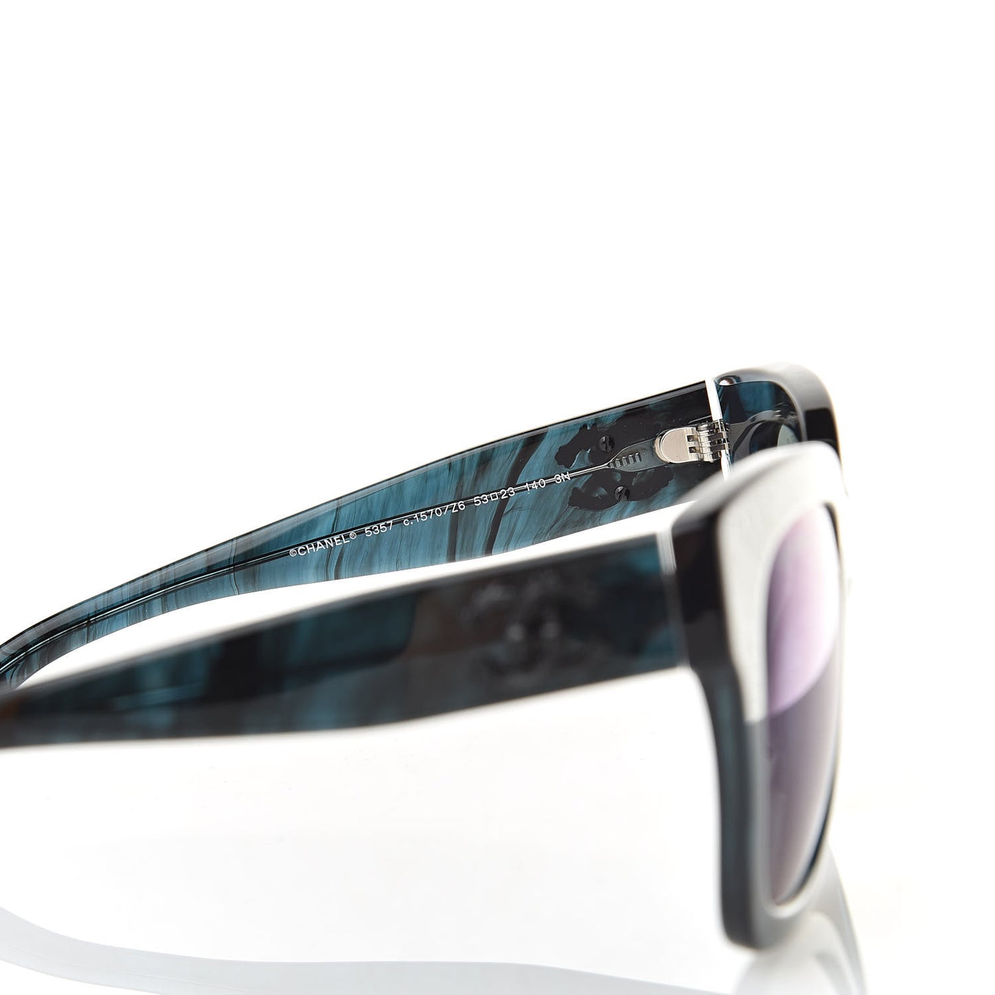 Acetate Mirror CC Square Fall Sunglasses 5357 Dark Blue