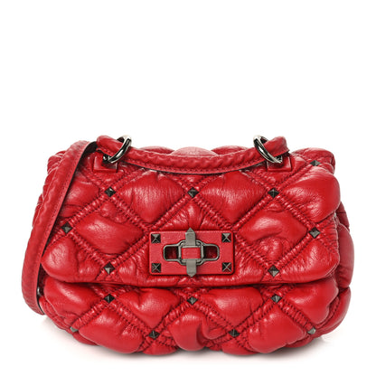 Valentino Garavani Nappa Small Spikeme Shoulder Bag Rosso Valentino 1 of 8