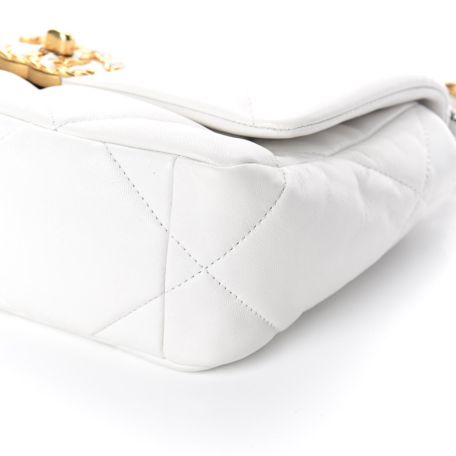 Chanel Lambskin Quilted Medium 19 Flap White 10 of 10