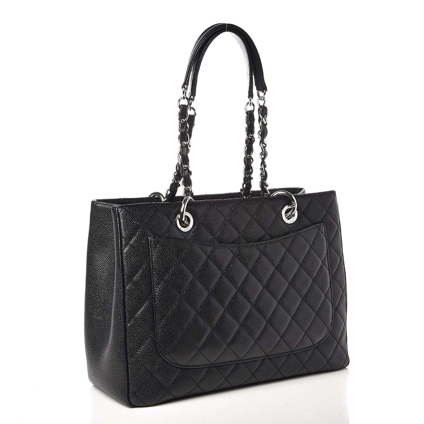 Caviar Quilted Grand Shopping Tote GST Black
