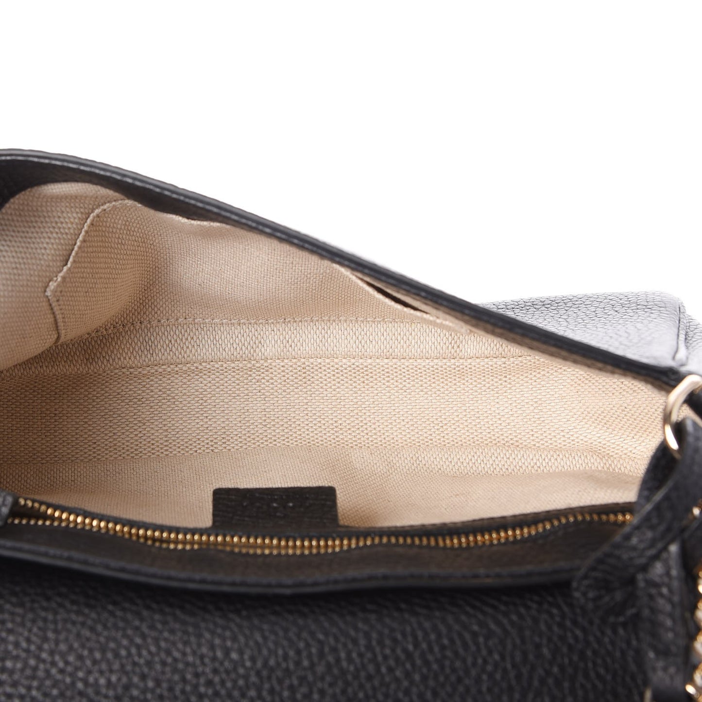 Pebbled Calfskin Medium Soho Flap Crossbody Black