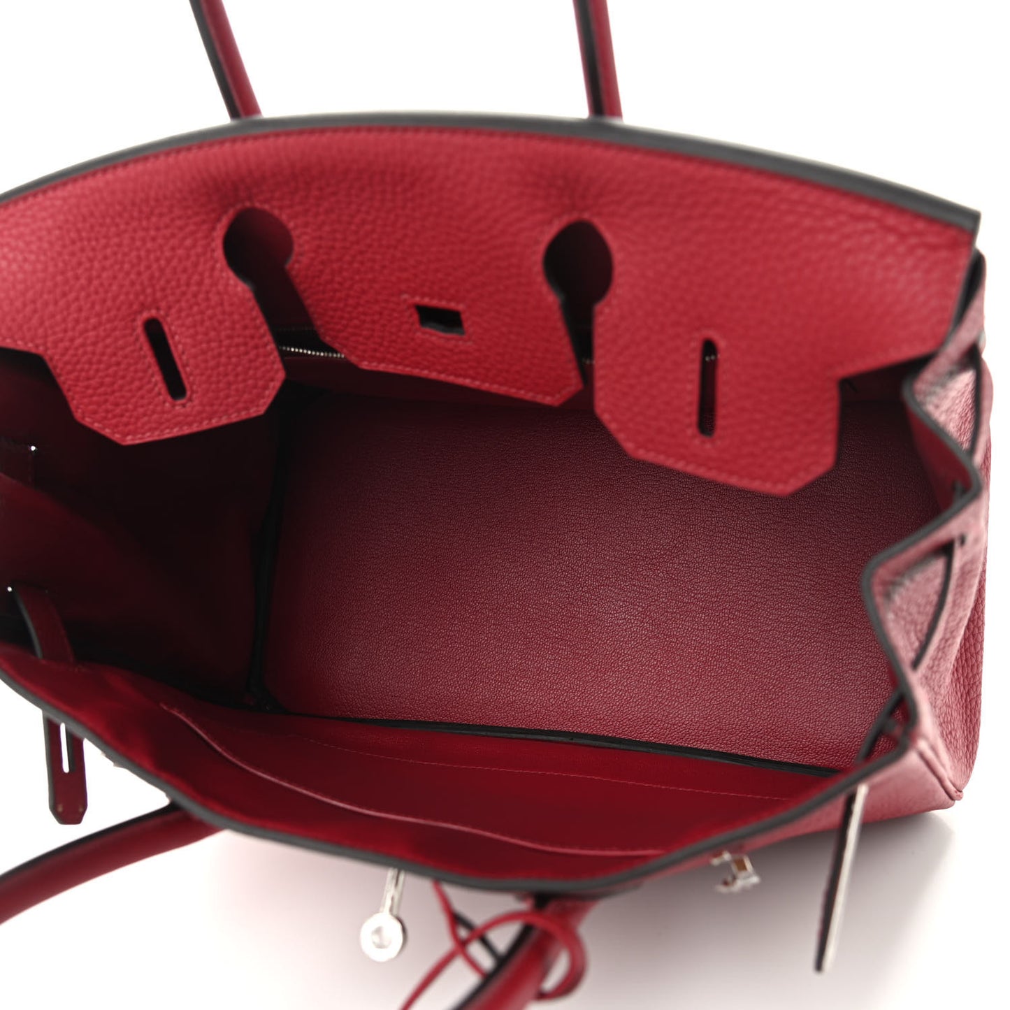 Taurillon Clemence Birkin 30 Rouge Grenat