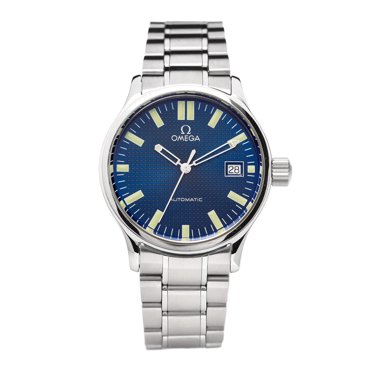 Stainless Steel 36mm Geneva Dynamic Automatic Watch Blue 5203.81