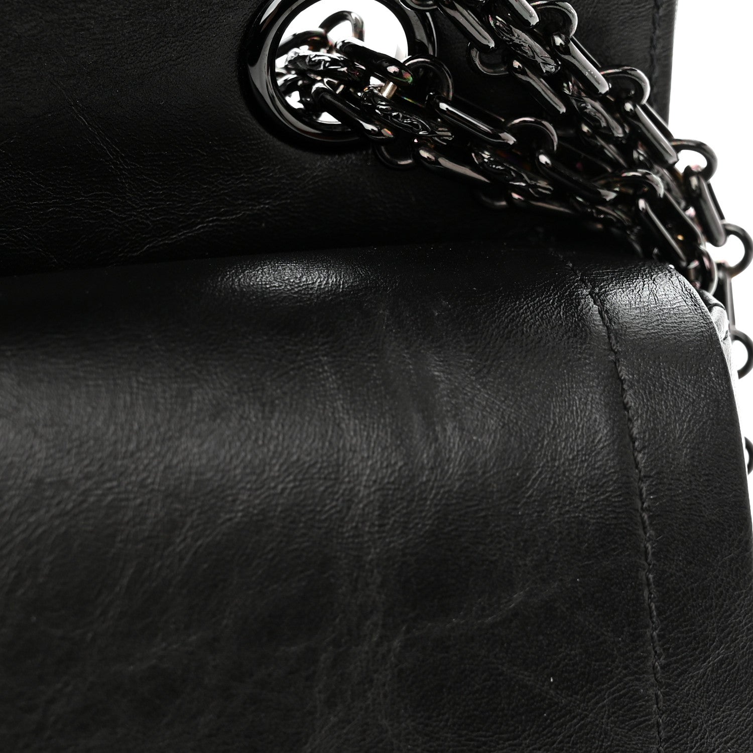 Chanel Aged Calfskin Chevron Quilted 2.55 Reissue 226 So Black 8 of 13