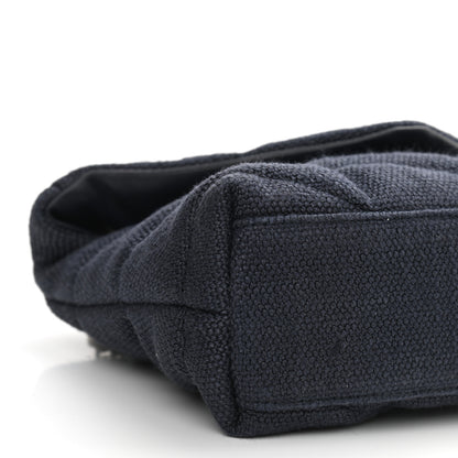 Saint Laurent Canvas Quilted Toy Loulou Puffer Monogram Chain Satchel Deep Marine 9 of 10