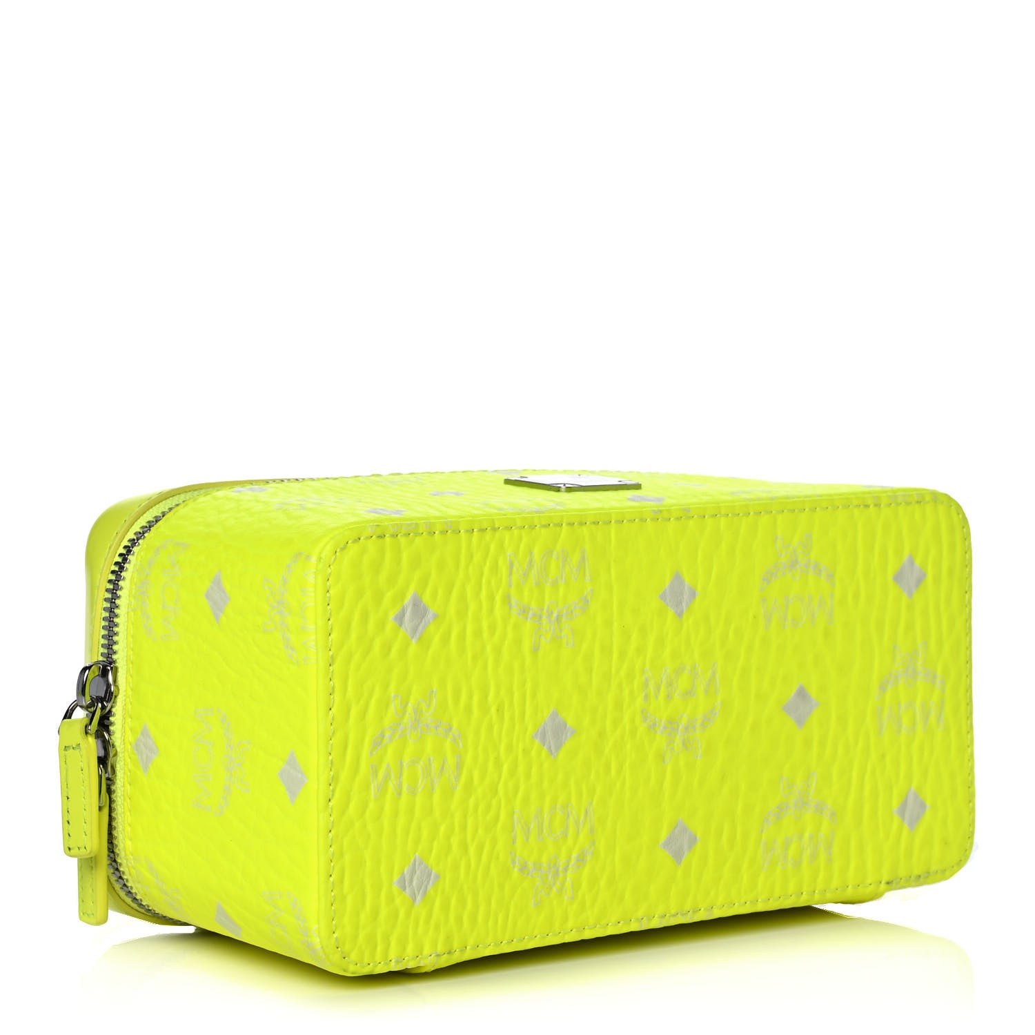 MCM Visetos Vanity Case Neon Yellow 4 of 11