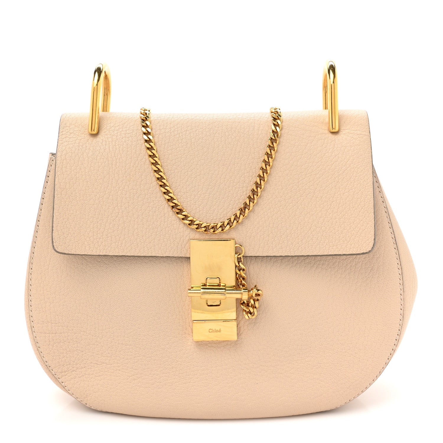 Chloe Grained Lambskin Mini Drew Shoulder Bag Abstract White 1 of 14