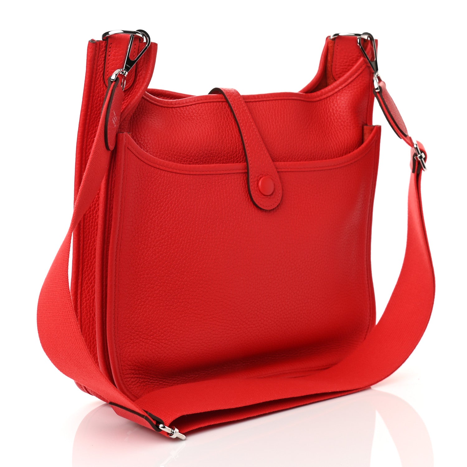 Hermes Taurillon Clemence Evelyne III PM Rouge De Coeur 3 of 10