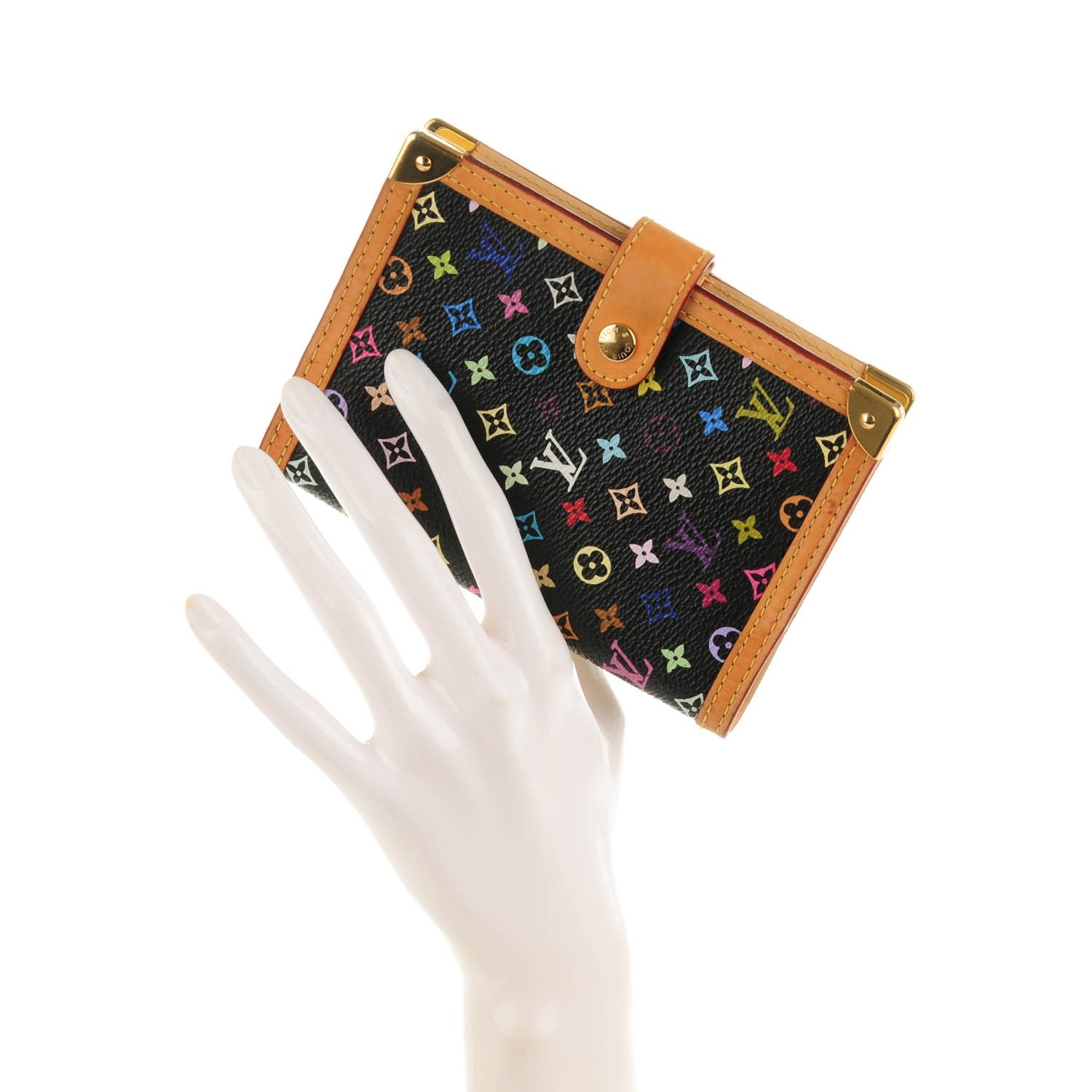 Louis Vuitton Monogram Multicolor Small Ring Agenda Cover Black 2 of 7