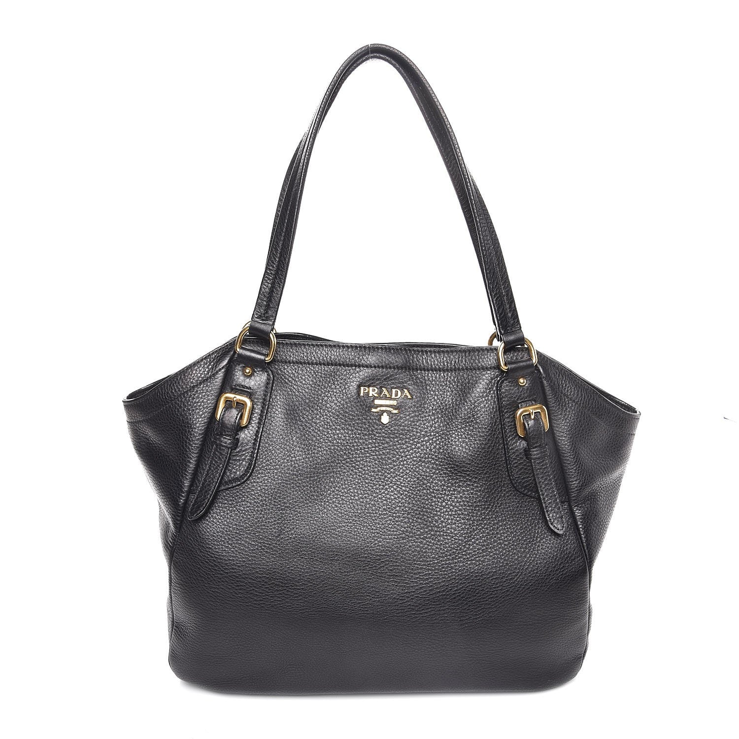 Prada Vitello Daino Tote Black 1 of 8