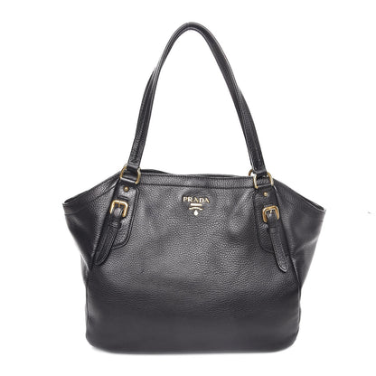 Prada Vitello Daino Tote Black 1 of 8