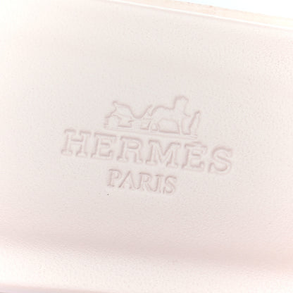 Hermes Box Calfskin Oran Sandals 37 Rose Pale 7 of 8