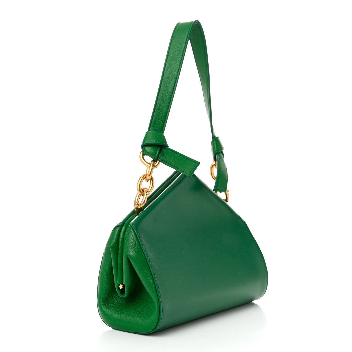 Bottega Veneta Calfskin Tip Clutch Racing Green 3 of 9