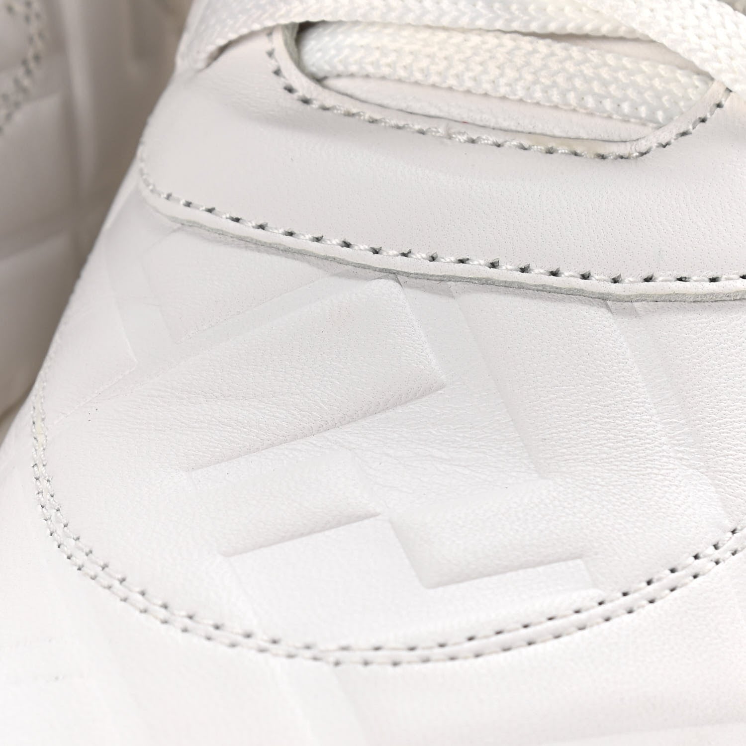 Fendi Nappa Macro FF Embossed Womens High Top Sneakers 40 White Ice 12 of 15