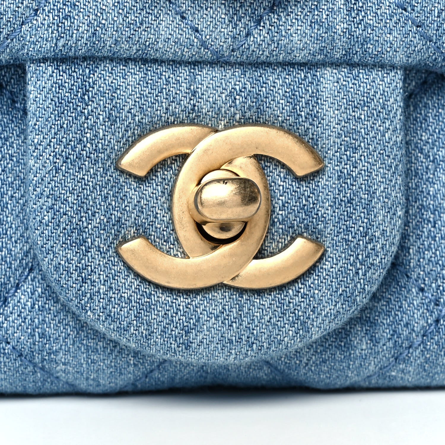Chanel Denim Quilted Mini Pearl Crush Flap Blue 8 of 12