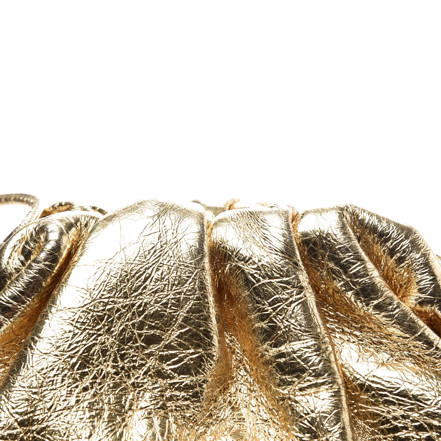 Bottega Veneta Metallic Crinkled Lambskin The Mini Pouch Oro 8 of 8