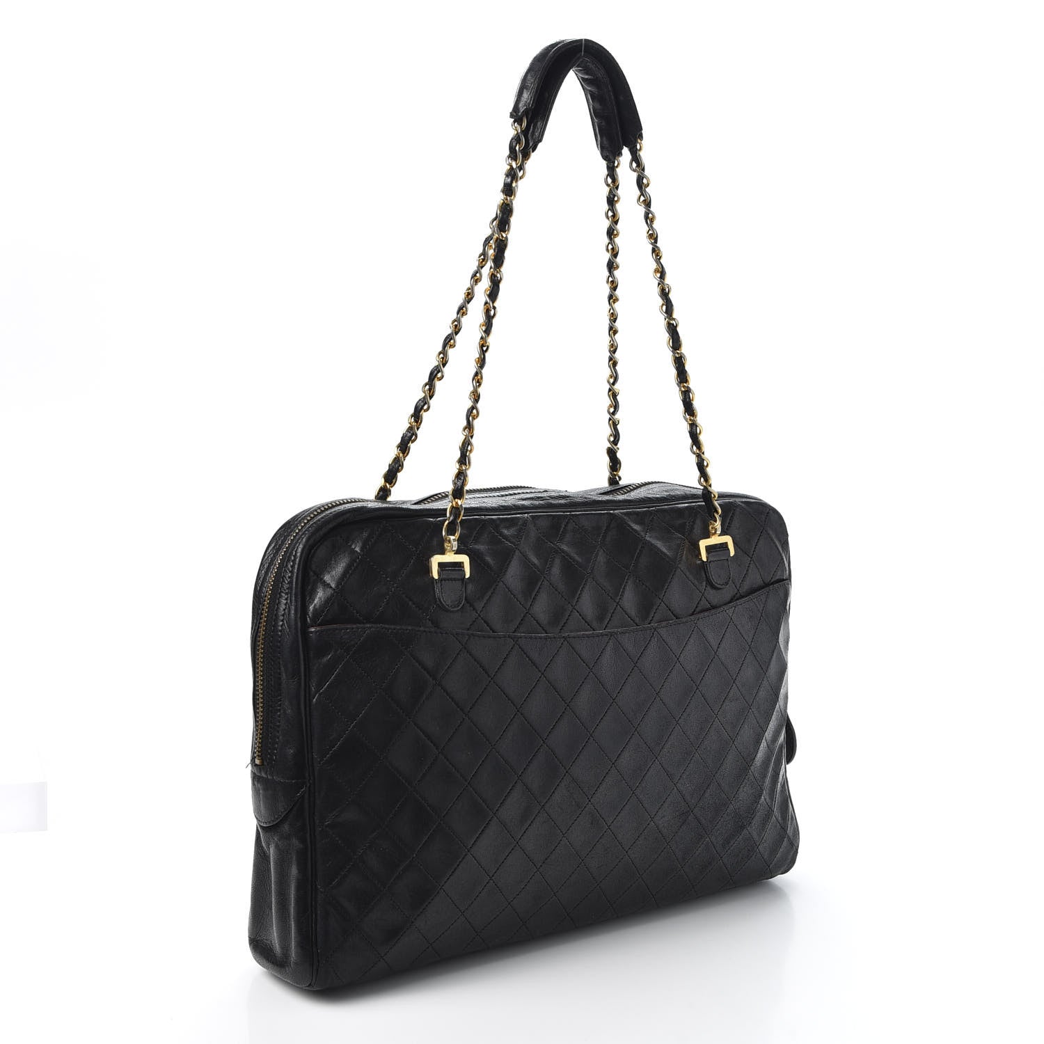 Chanel Lambskin Quilted Shoulder Bag Black 2 of 14