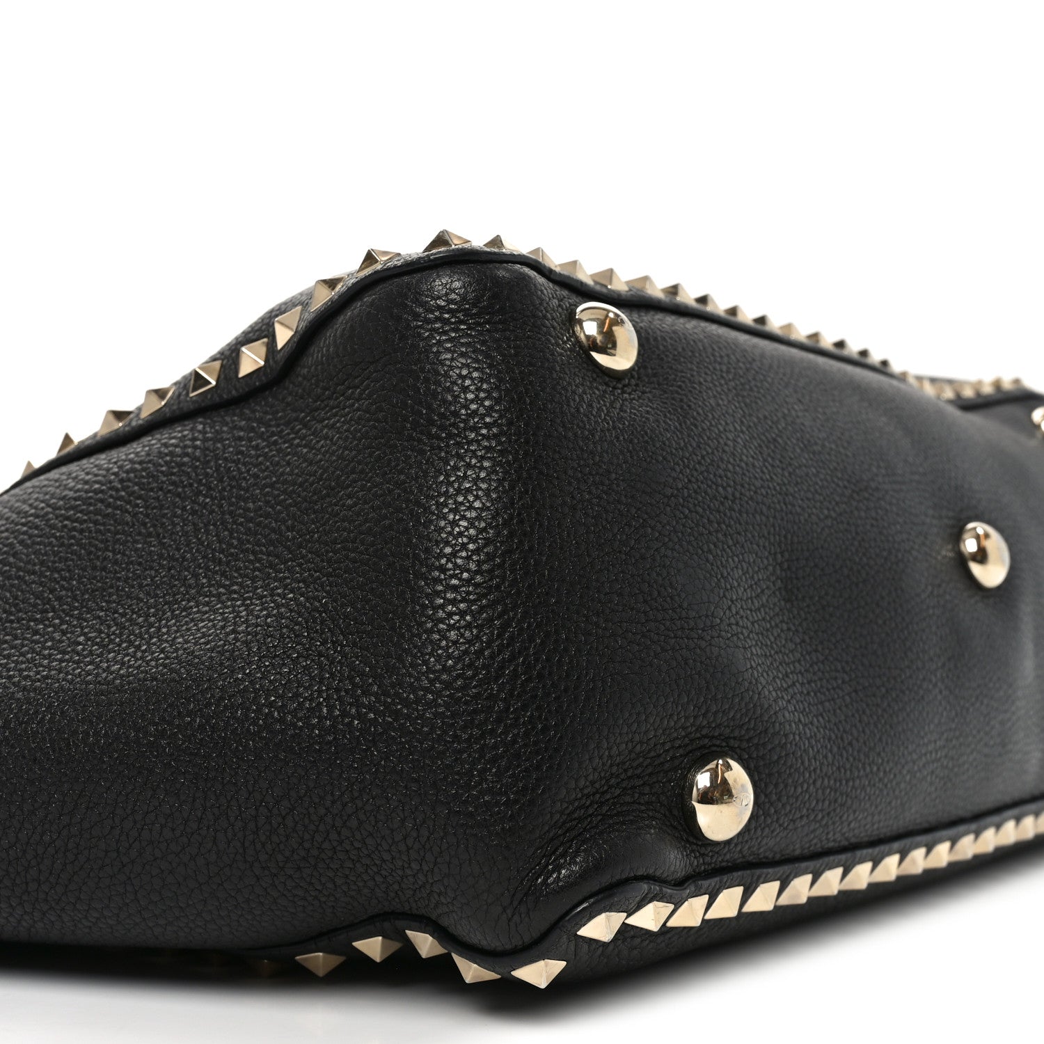 Valentino Garavani Vitello Medium Rockstud Tote Black 8 of 10