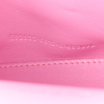 Balenciaga Washed Denim BB Monogram Hourglass Top Handle Bag XS Pink 8 of 11