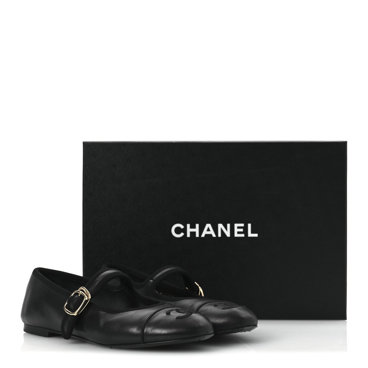 Chanel Lambskin Mary Jane Flats 36 Black 12 of 12