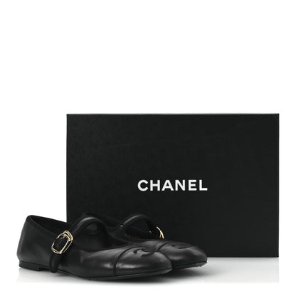 Chanel Lambskin Mary Jane Flats 36 Black 12 of 12