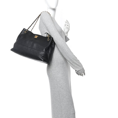 Chanel Calfskin Stitched Large Shopping Bag Black 2 of 11