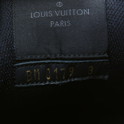 Louis Vuitton Calfskin Damier Graphite Mens Harlem Sneakers 10 Black 9 of 10