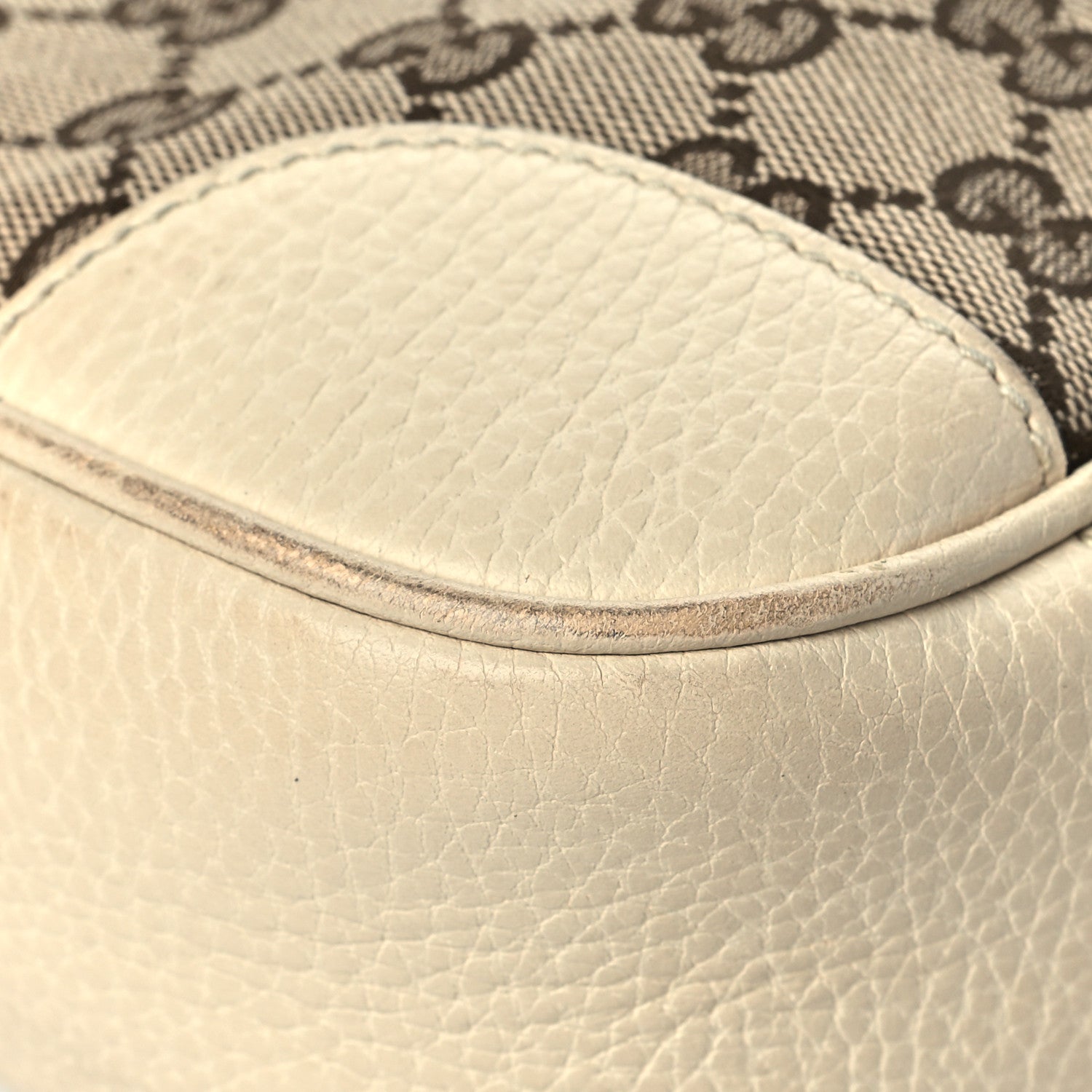 Gucci Monogram Dollar Calfskin Mini Bree Messenger Bag Beige Ebony Avoire 11 of 17
