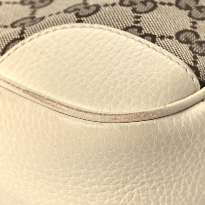 Gucci Monogram Dollar Calfskin Mini Bree Messenger Bag Beige Ebony Avoire 11 of 17
