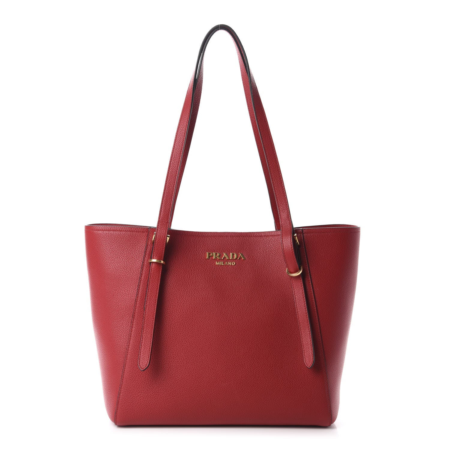 Prada Vitello Daino Shopping Tote Rosso 1 of 11