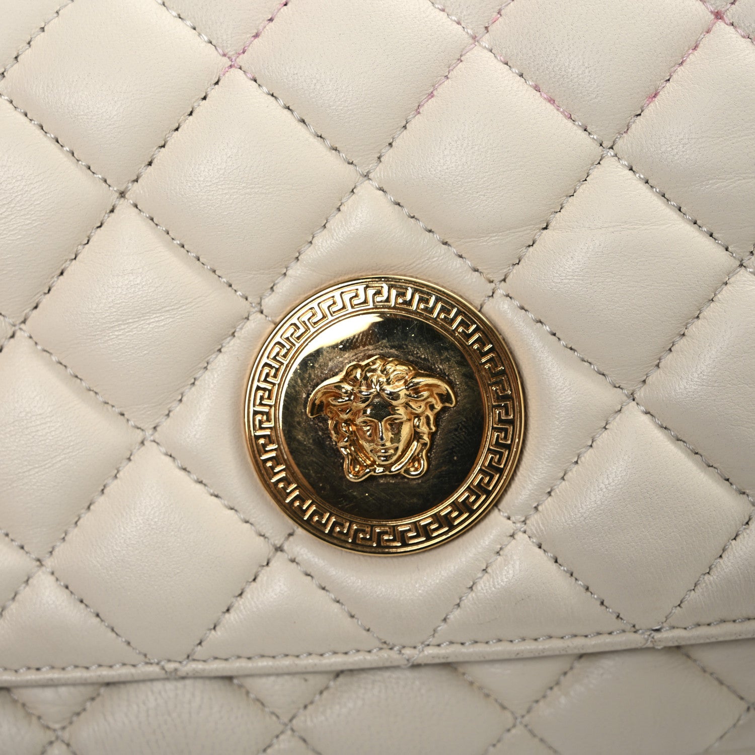 Versace Nappa Quilted Small Medusa Chain Crossbody White 10 of 12