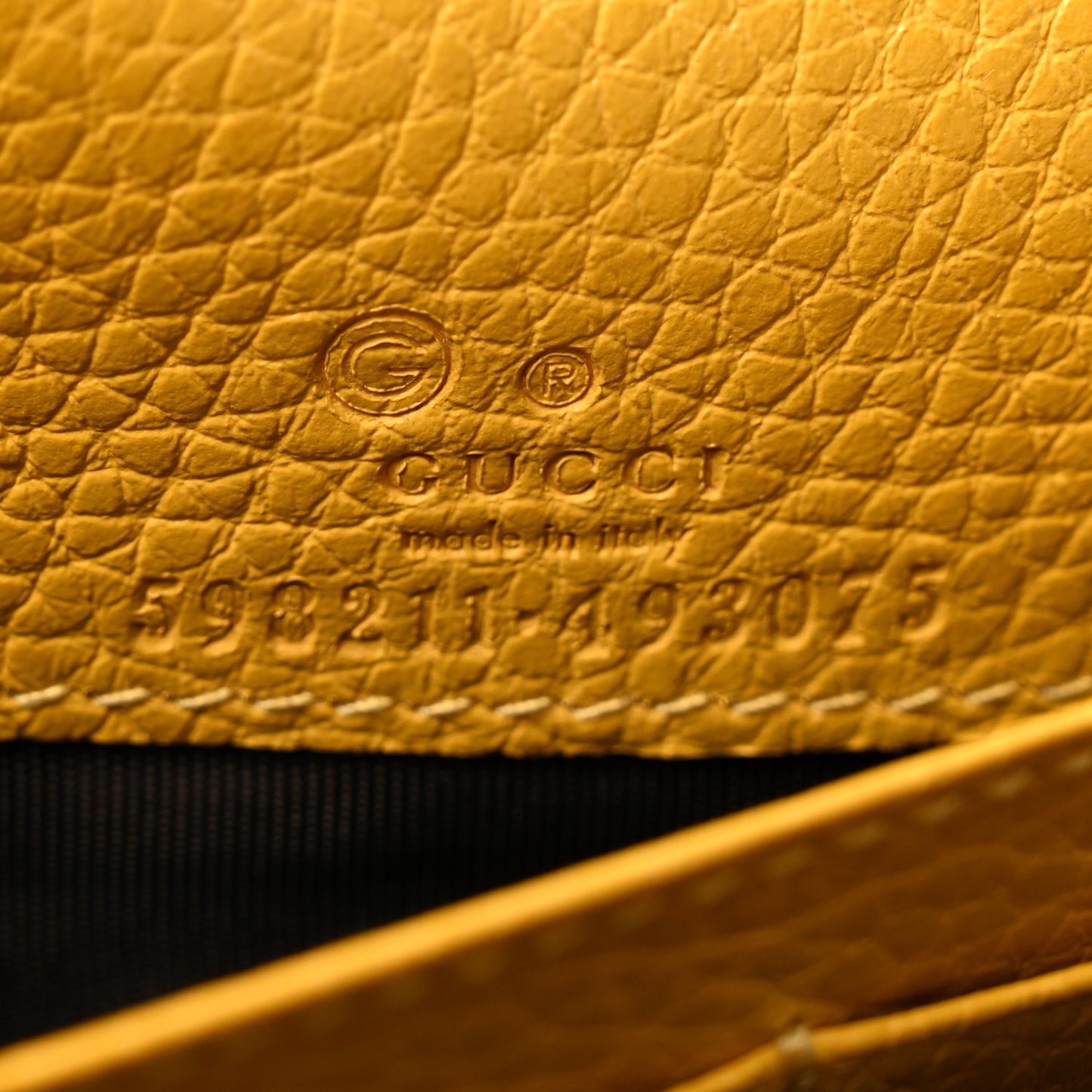Pebbled Calfskin Soho Wallet on Chain New Buttercup