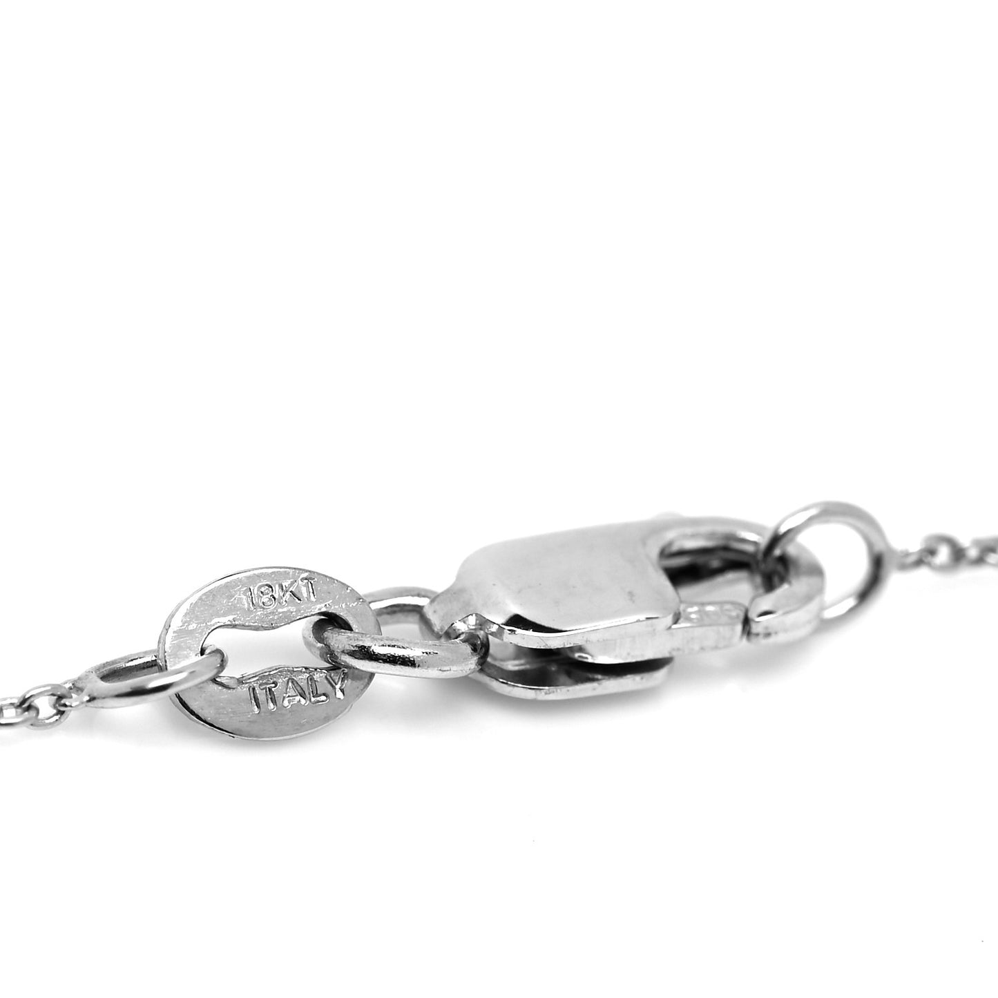 18K White Gold Diamond Gemini Zodiac Pendant Necklace