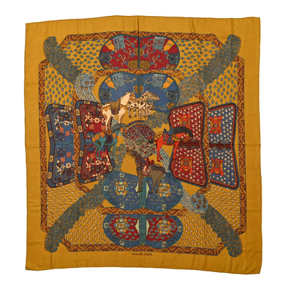Hermes Cashmere Silk Art Des Steppes 140 Shawl 1 of 11