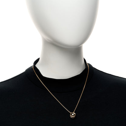 Tiffany 18K Rose Gold Gray Cultured Pearl Hardwear Link Pendant Necklace 2 of 4