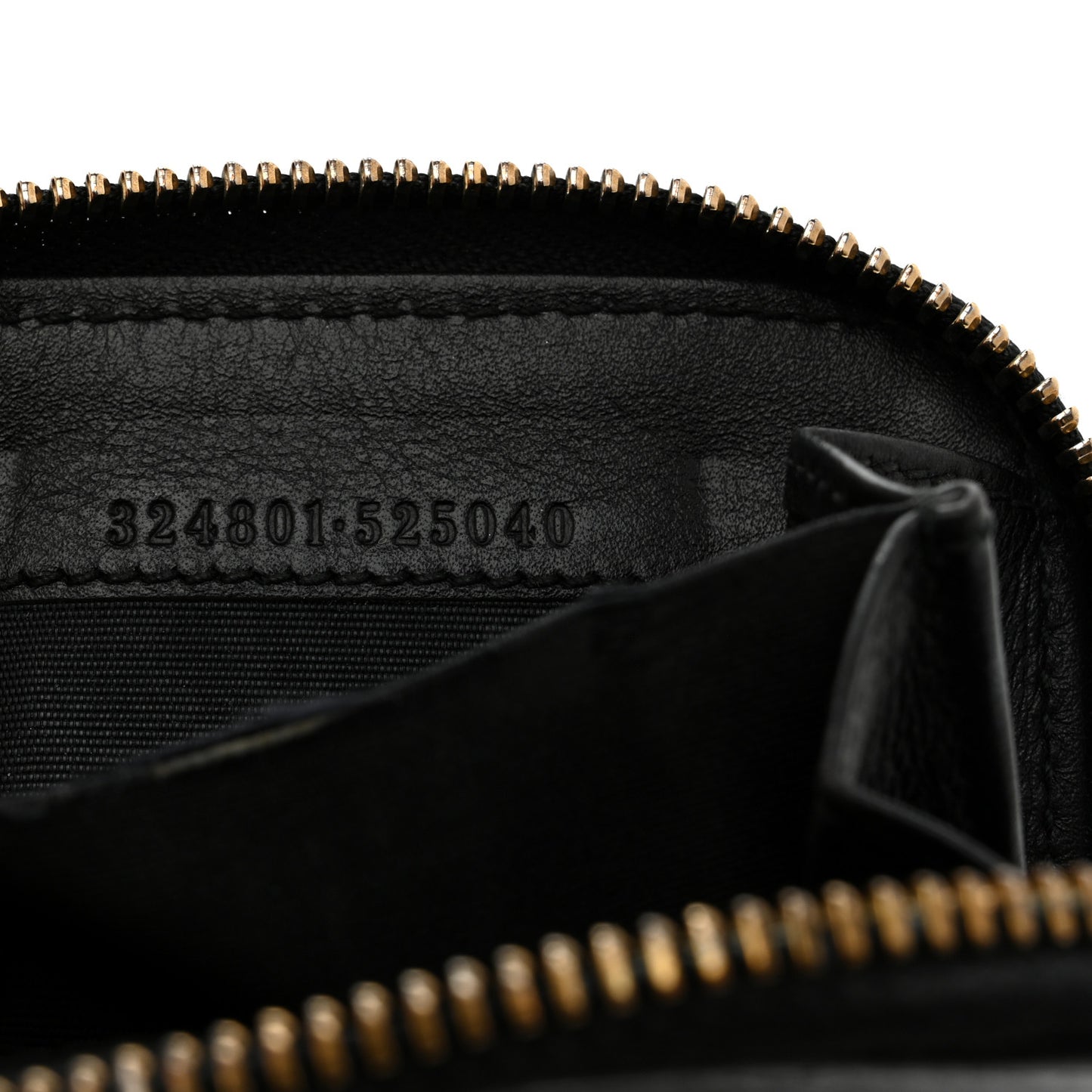 Guccissima Zip Around Coin Purse Wallet Black