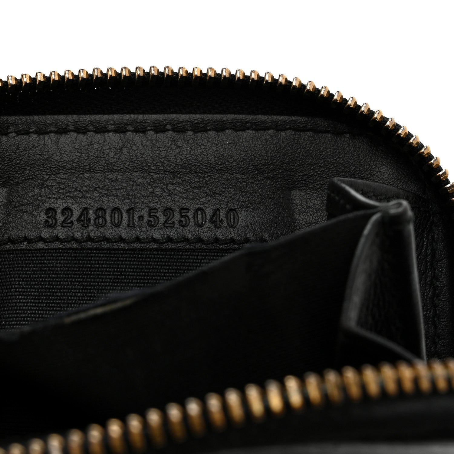 Gucci Guccissima Zip Around Coin Purse Wallet Black 7 of 8