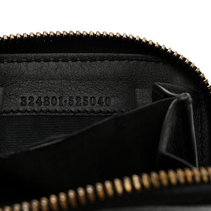 Gucci Guccissima Zip Around Coin Purse Wallet Black 7 of 8