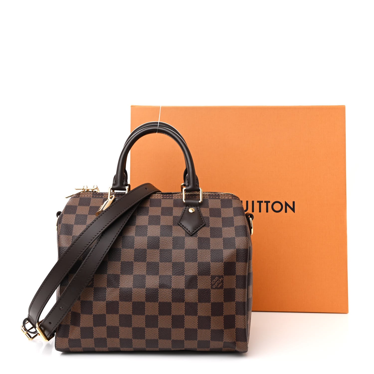 Louis Vuitton Damier Ebene Speedy Bandouliere 25 10 of 10