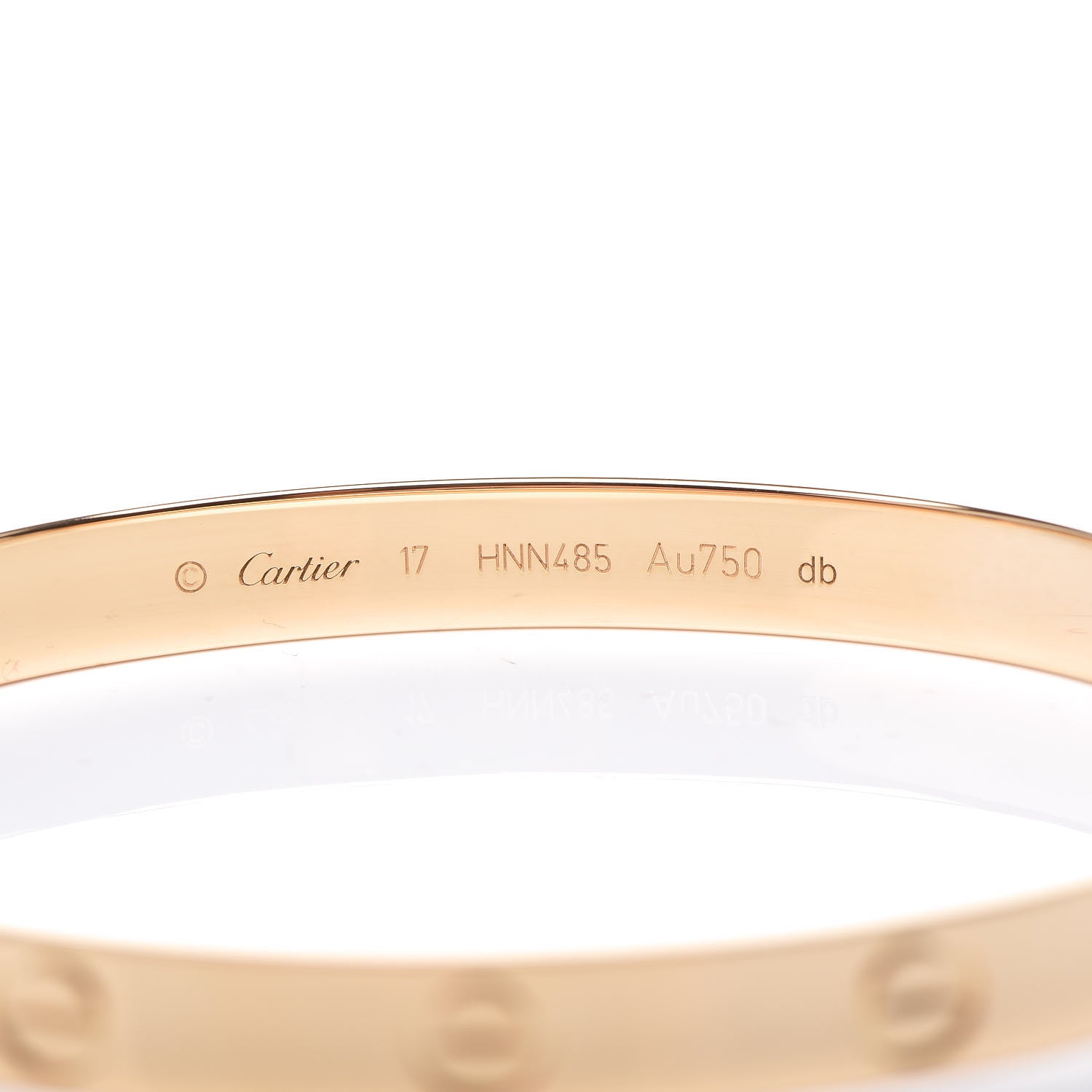 Cartier 18K Yellow Gold LOVE Bracelet 17 5 of 7