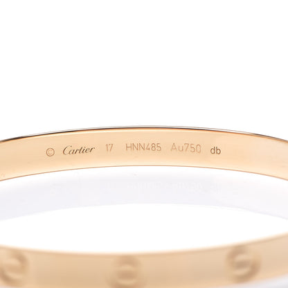 Cartier 18K Yellow Gold LOVE Bracelet 17 5 of 7