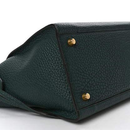 Celine Bullhide Calfskin Small Ring Bag Dark Green 8 of 9