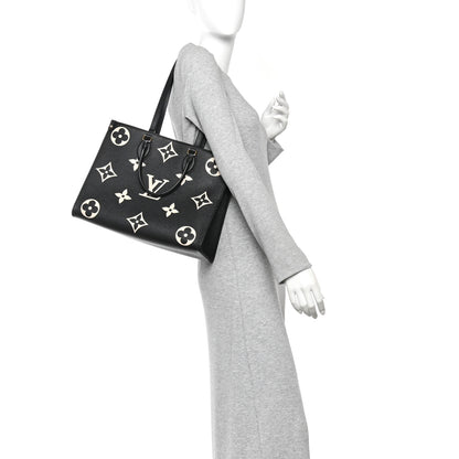 Louis Vuitton Empreinte Monogram Giant Onthego MM Black Beige 2 of 10