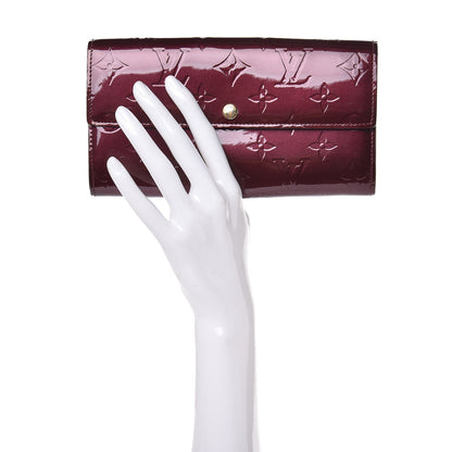 Louis Vuitton Vernis Sarah Wallet Rouge Fauviste 2 of 8