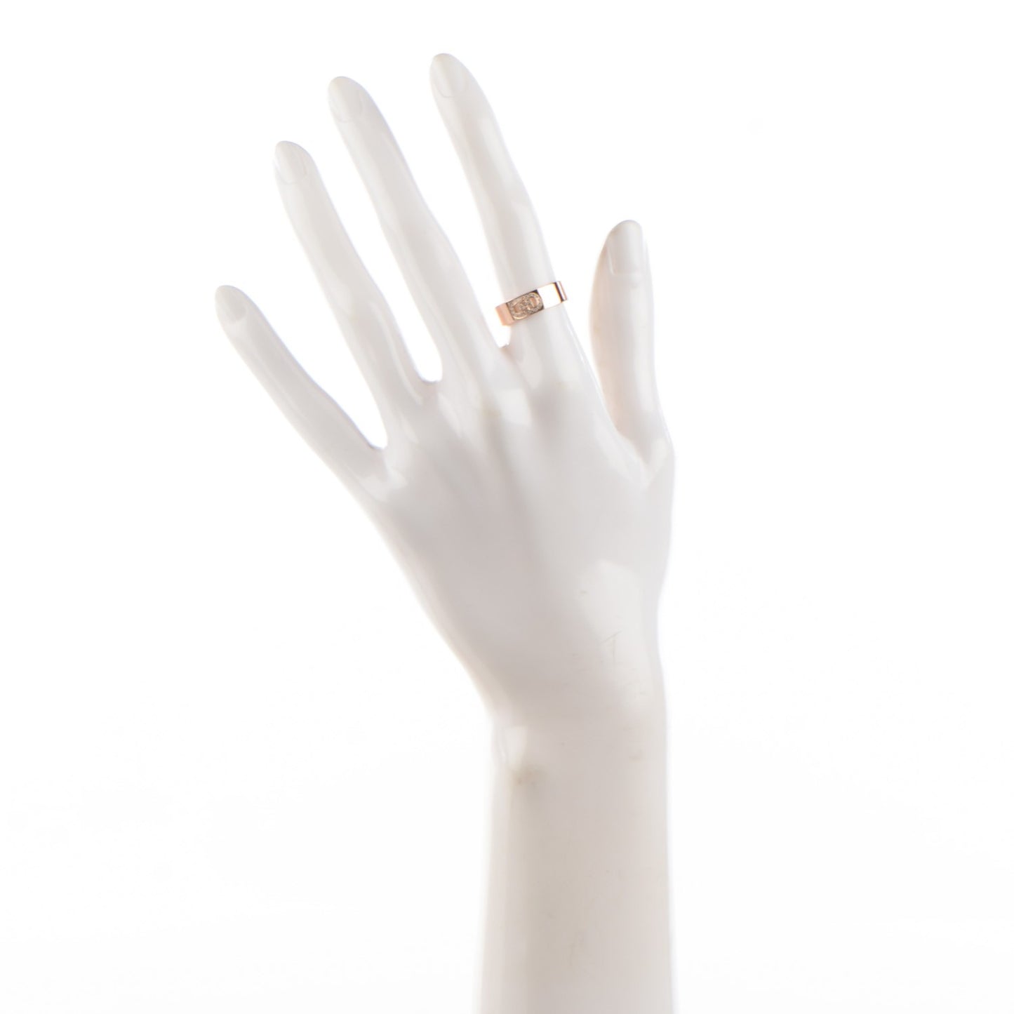 18K Rose Gold Diamond PM H D'Ancre Ring 51 5.75