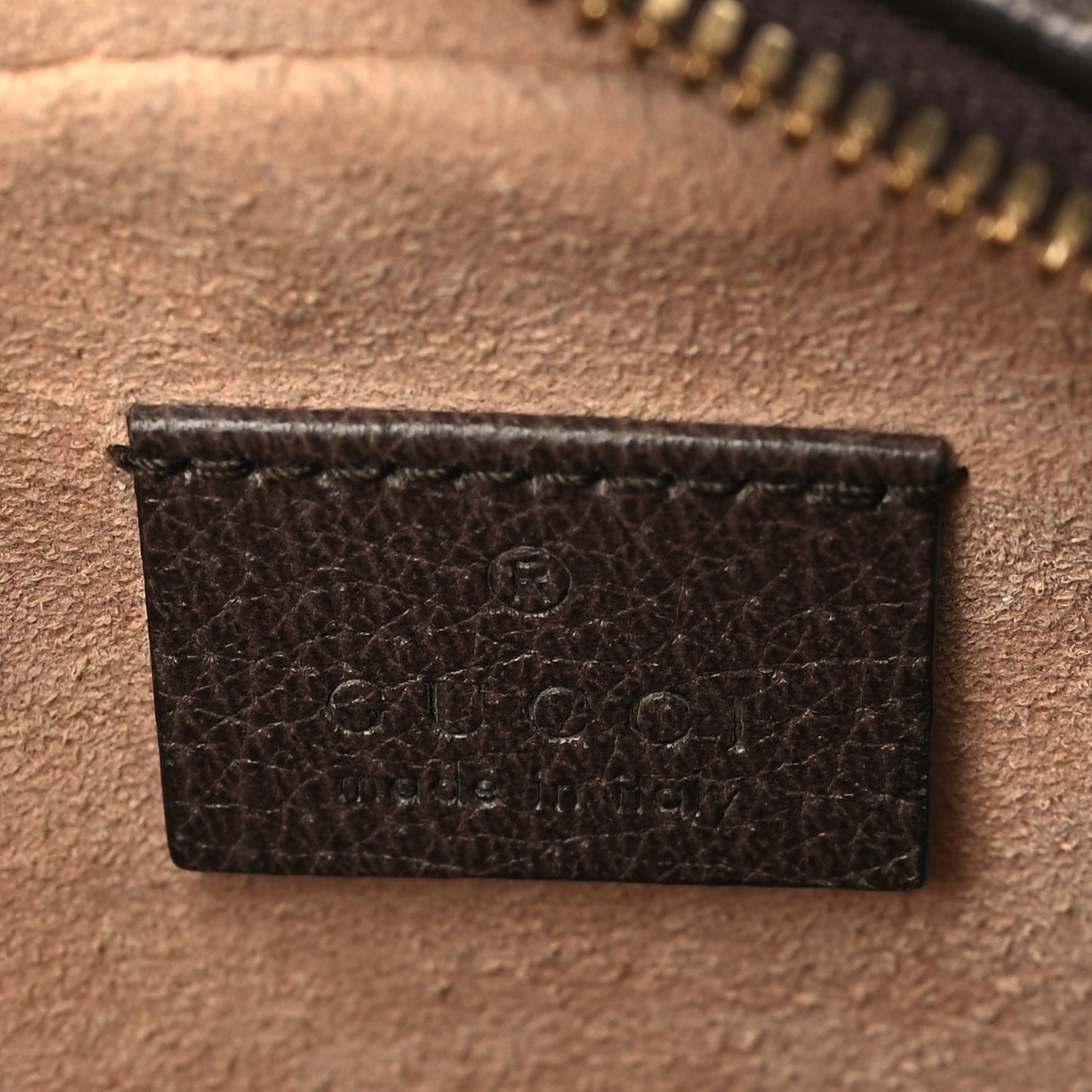GG Supreme Monogram Web Mini Ophidia Round Shoulder Bag Brown