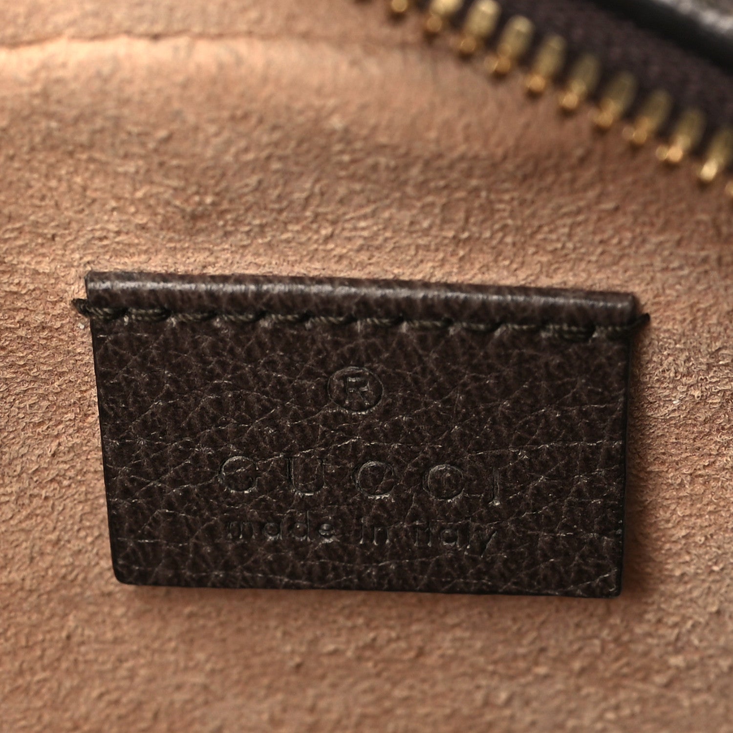 Gucci GG Supreme Monogram Web Mini Ophidia Round Shoulder Bag Brown 6 of 12