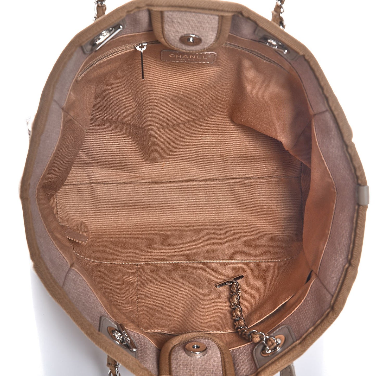 Canvas Small Deauville Tote Beige