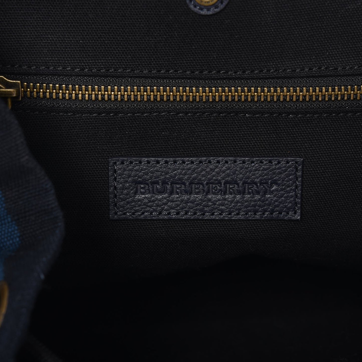 Overdyed Canvas Mega Check Small Brookdale Backpack Ultramarine Blue