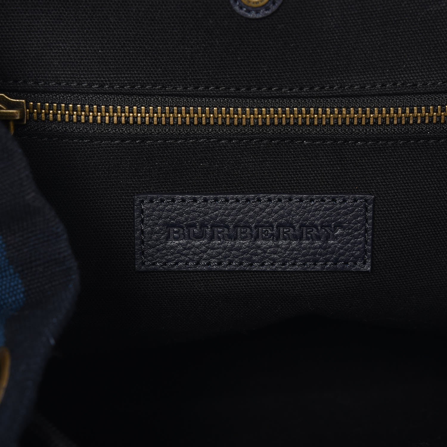 Burberry Overdyed Canvas Mega Check Small Brookdale Backpack Ultramarine Blue 6 of 8